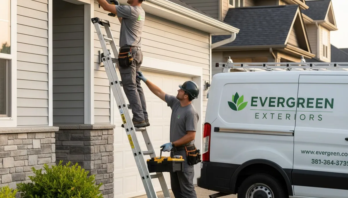 Nashville, TN gutter repair on vinyl siding home by Next Level Exteriors