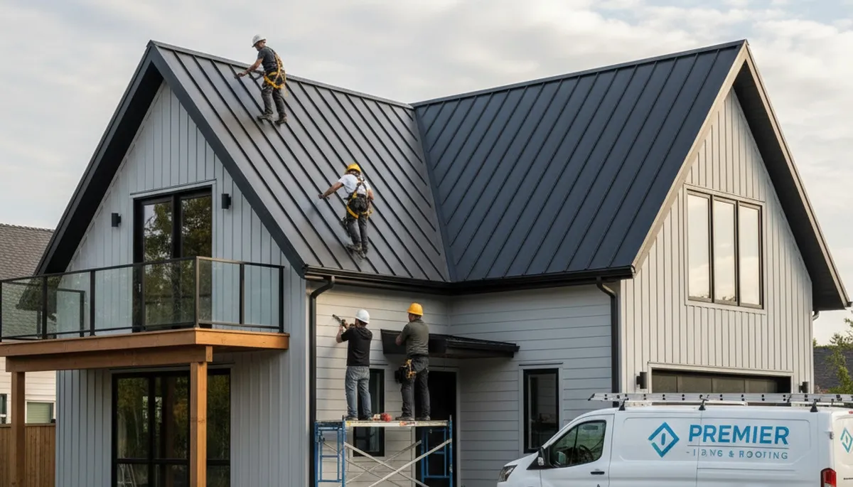Professional metal roofing installation on Nashville TN home by Next Level Exteriors