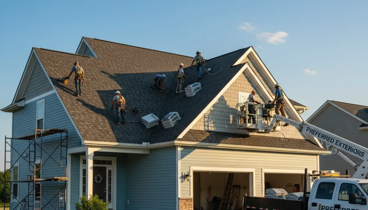 Vinyl siding installation on a Nashville, TN home by Next Level Exteriors for durable exterior protection