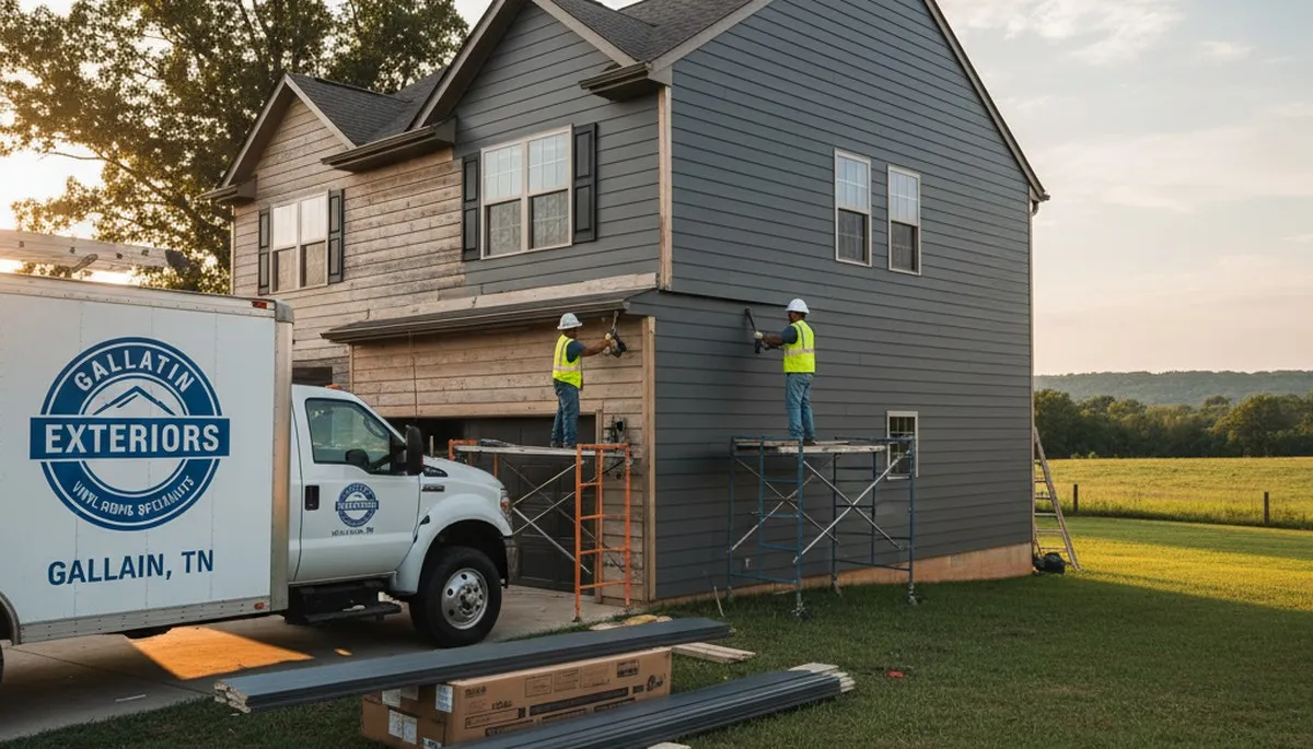 Professional vinyl siding installation on home exterior in Nashville, TN