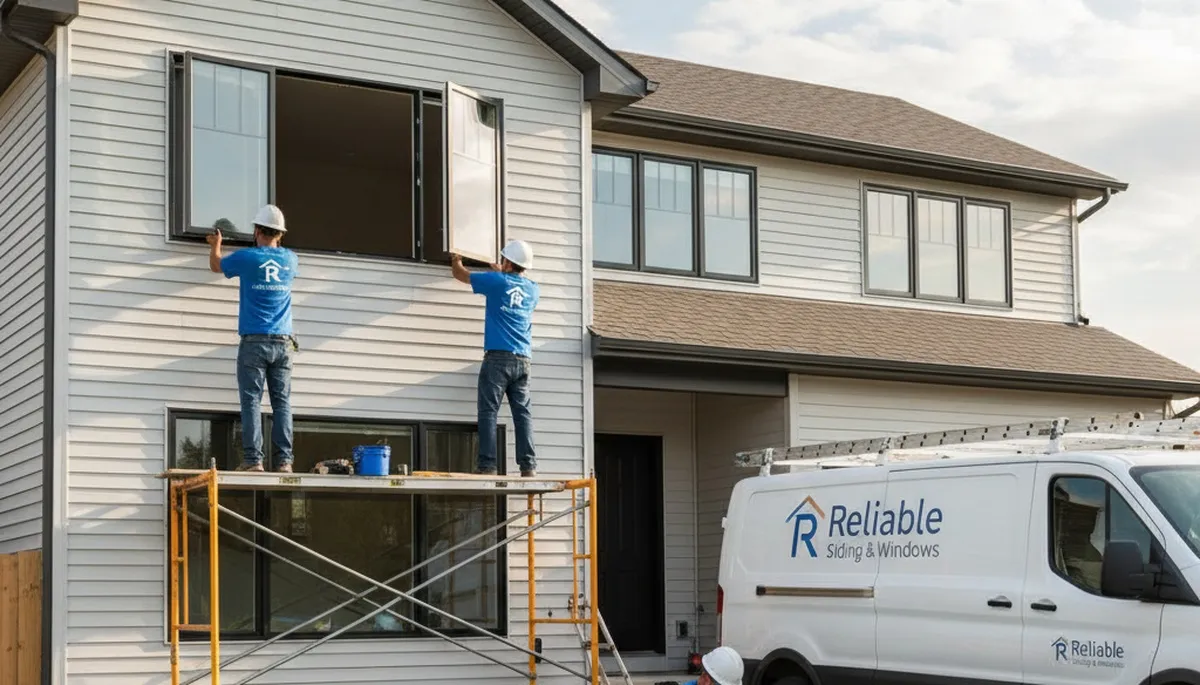 Professional window replacement by vinyl siding experts in Nashville, TN home exterior